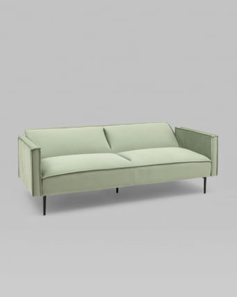 Диван прямой Кассель велюр Светло-салатовый_1