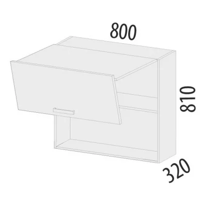 Шкаф кухонный (с системой плавного закрывания) Графит 74.99 Сосна Астрид /Ваниль/Графит_2