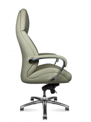 Кресло руководителя ПОРСCХЕ кожа Светло-серый / PORSCHE_2