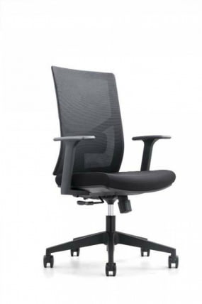 Кресло офисное СИЛЬВИЯ ЛБ Черная сетка / LB_1