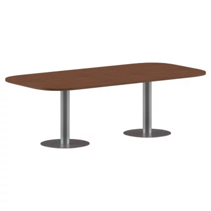 Конференц-стол на 6-8 человек ИМАГО ПРГ-8 Орех Французский-алюминий / IMAGO_0