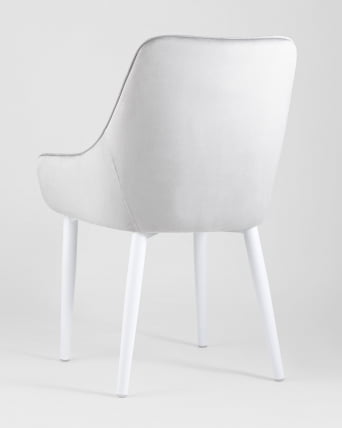 Стул Диана НЕВ вхите велюр Серый / NEW white_5
