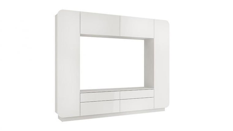 Шкаф многоцелевого назначения Лаванда-2 Белый Белый глянец_0