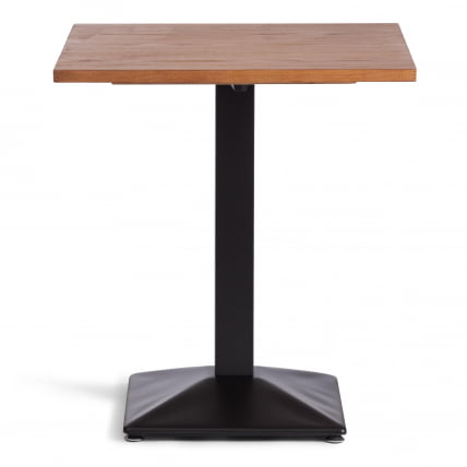 Стол РАГНАРОК дерево вяз/железная опора, 70х70х76 см, груша №3/черная опора / RAGNAROK_1