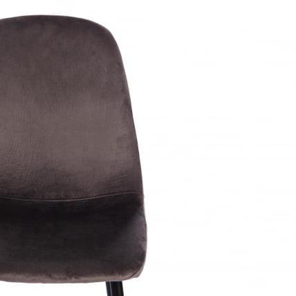 Стул БРЕЕЗЕ (мод. 4724) вельвет/металл, 44 х 53 х 87 см, Лигхт грей (светло-серый) ХЛР24 / черный / BREEZE (mod. Light grey HLR24_5