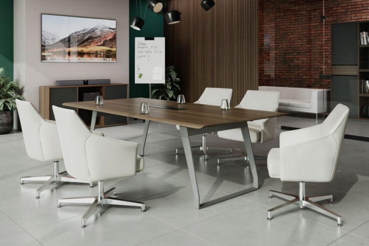 Стол переговорный КУАРТЗ КЗ.0102.БВ.ГФ / QUARTZ QZ.0102.BW.GF_4