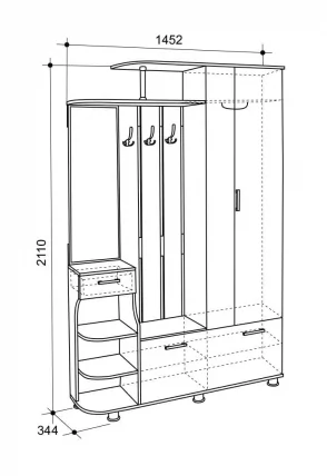 Прихожая Барселона-2 Дуб Млечный_2