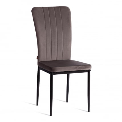 Стул ВЕРТЕР (мод. БC577-ДC) металл, флок, 41 х 52 х 95 см, Дэрк грей (темно-серый) ХЛР24 / черный / VERTER (mod. BC577-DC) Dark grey HLR24_0