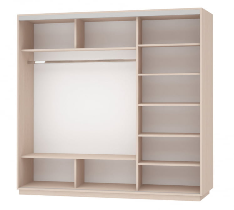 Шкаф-купе трехдверный Экспресс Трио Элемент 2400х2400х Белый снег / 2400х2400h_1