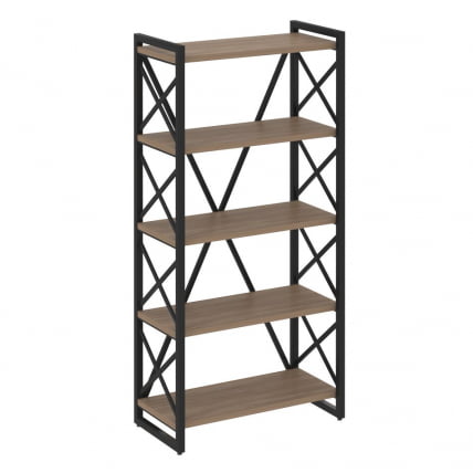 Стеллаж на регулируемых опорах - 5 полок ЛОФТ ВР.Л-МСТ.О-5.8 Металл черный Дуб Аризона / LOFT VR.L-MST.O-5.8_0