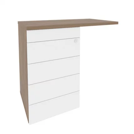 Тумба приставная (ТИП-ОН) (универсальная л/пр) ОНИКС О.ТПУ-4 ТИП Дуб Аризона/Белый / (TIP-ON) ONIX O.TPU-4 TIP_0