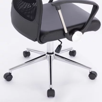 Кресло офисное БРАБИКС Флигхт Р ЕКС-541 экокожа Черное / BRABIX Flight R EX-541_8