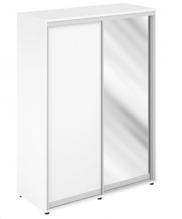 Шкаф-купе высокий с одним зеркалом Сигма СГ.718.ВХ.ВХ.АЛ Белый / Sigma SG.718.WH.WH.AL_0
