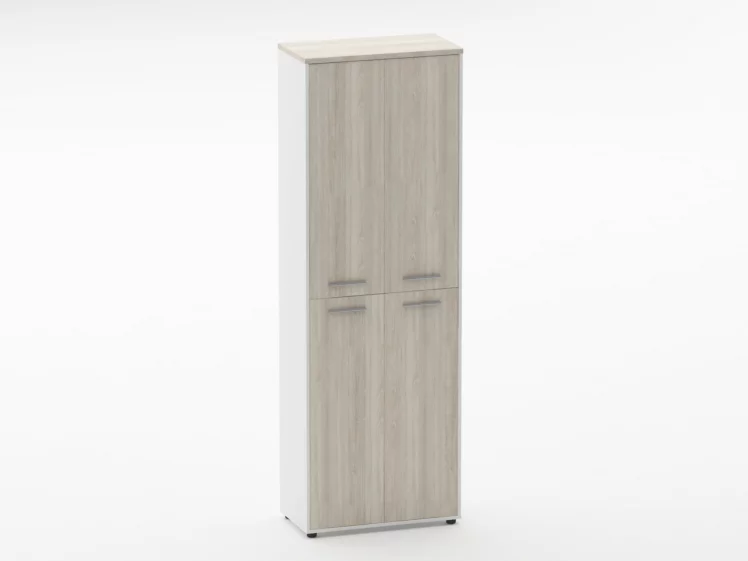 Шкаф 5 широкий закрытый Дека 10.23.161 Дуб Сантана светлый/Белый / Deka_0
