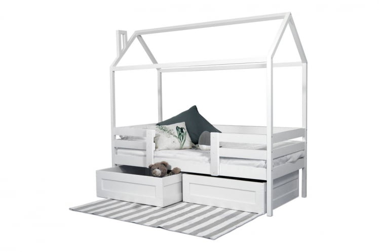 Кровать-домик РооРоом кд-22 с ящиками Белый / RooRoom_0