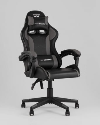 Кресло спортивное ТопЧаирс Шадов черно-серый / TopChairs Shadow_0