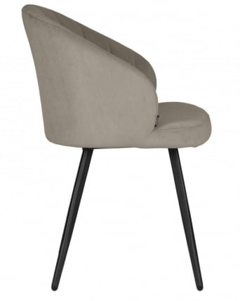 Стул обеденный ДОБРИН НАОМИ (ЭМАЛЬ ЧЕРНЫЙ МУАР велюр Катаниа Кокоа) / DOBRIN NAOMI Catania Cocoa)_3