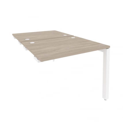 Стол-приставка двойной на П-образном м/к к опорным элем. ОНИКС О.МП-Д.СПР-1.8 Дуб Аттик/Белый / ONIX O.MP-D.SPR-1.8_0