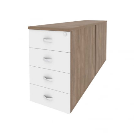 Тумба двойная приставная / опорная ОНИКС О.ТПО-2.8 Дуб Аризона/Белый / ONIX O.TPO-2.8_0