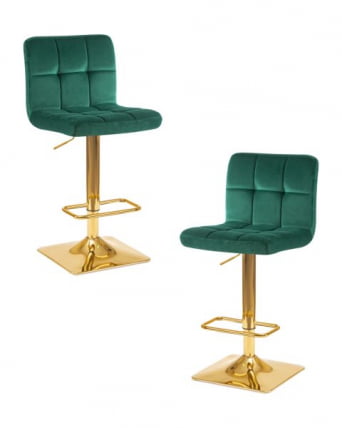 Стул барный ДОБРИН ГОЛДИЕ (зеленый велюр (МДЖ9-88)) 2 шт / DOBRIN GOLDIE (MJ9-88))_0