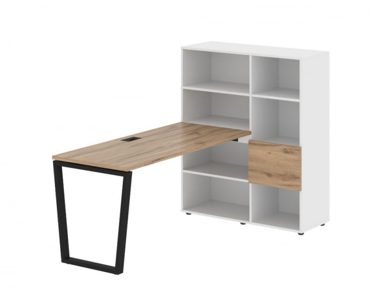 Рабочая станция ЕДИС ЕВРСТ 1115 Дуб Денвер светлый Черный Белый / EDIS EVRST_0