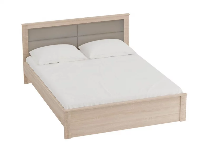 Кровать с основанием 1400 Элана №4 Дуб сонома/Ель карпатская_0