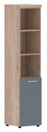 Шкаф колонка с глухой малой дверью и топом (левый) Торр ЛУКС ТЛХC 42.5 Л Дуб Каньон Серо-голубой / Torr LUX TLHC L_0