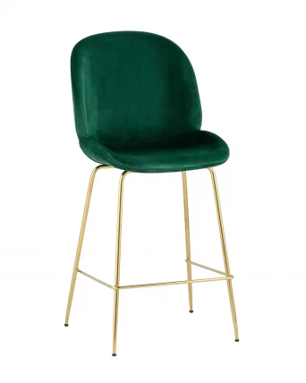 Стул полубарный Беетле со спинкой голд Изумрудный / Beetle gold_0