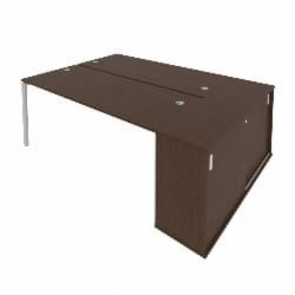 Рабочая станция с опорным шкафом-купе Метал Сйстем Б.РС-СШК-1.5 Венге/Серый / Metal System_0