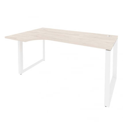 Стол эргономичный левый на О-образном м/к ОНИКС О.МО-СА-1Л Денвер Светлый/Белый / ONIX O.MO-SA-1L_0