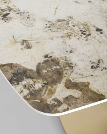 Обеденный стол Аврора 160кс90 Белый мрамор / 160x90_5