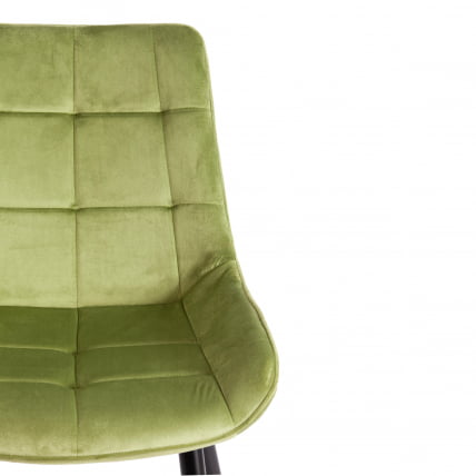 Стул АБРУЗЗО ( мод. 8060 ) металл/вельвет, 52 х 63 х 85 см, зеленый (ХЛР 54)/черный / ABRUZZO mod. (HLR_5