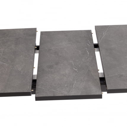 Стол МАЛТИДО ЛДСП/ХПЛ/металл, 130 х 75+30 х 75 см, Гранит темный/черный / MALTIDO ЛДСП/HPL/металл,_8