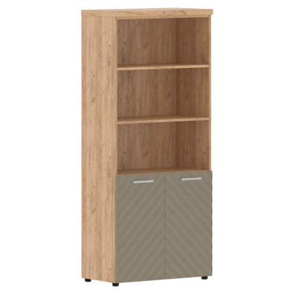 Шкаф с 1 комплектом глухих малых дверей и топом Торр ЛУКС ТЛХC 85.5 Дуб Бофорд Капучино / Torr LUX TLHC_0