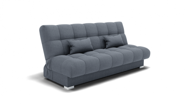 Диван Фиеста-1 (ЗР) Тип: Прямой; Материал фасада: Металл/Велюр; Цвет: Серый_0