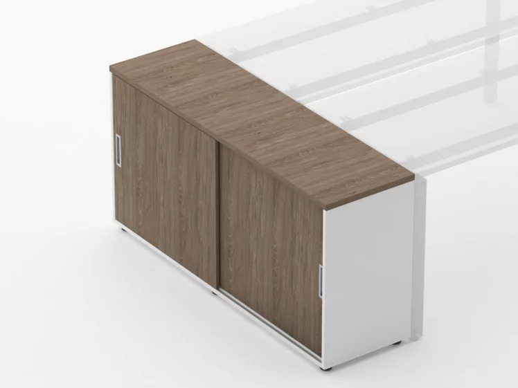 Тумба-купе для рабочего модуля Дека 9.02.145 Дуб Верцаска/Белый / Deka_2