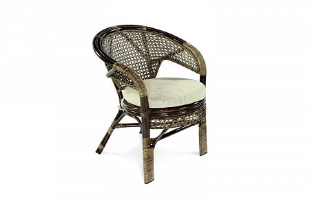 Кресло Пеланги, подушка на молнии Пеланги 02/15-3 темно коричневый / Pelangi_0