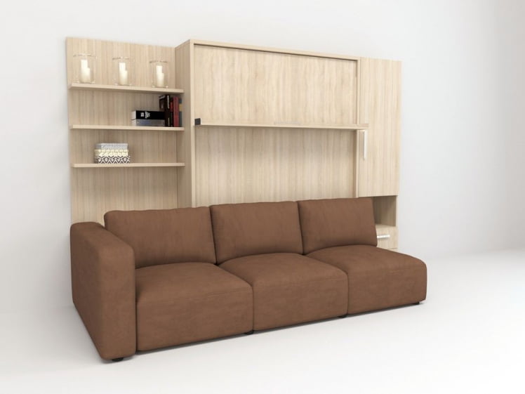 Шкаф-диван-кровать Смарт 1 левый 3-в-1 1600 Венге_0