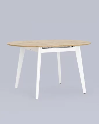 Стол раздвижной Рондо 100-135 Дуб/белый / Rondo_0