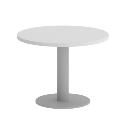 Стол журнальный круглый ХОМЕ ОФФИCЕ ВР.СП-5-60.1Г Белый/Серый металл / HOME OFFICE VR.SP-5-60.1G_0