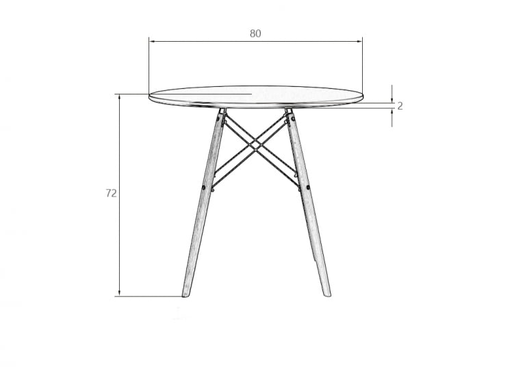 Стол обеденный ДОБРИН CХЕЛСЕА 80 БЛАCК (столешница черная, основание черное) / DOBRIN CHELSEA BLACK_6