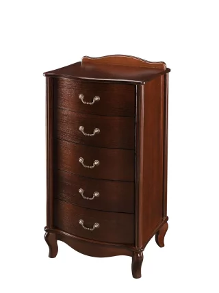 Комод Джульетта узкий (5 ящиков+цоколь) Орех_0