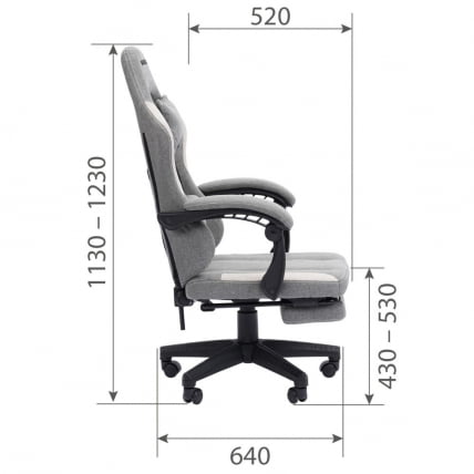 Кресло для геймеров CХАИРМАН ГАМЕ CХ26 Серый-бежевый / CHAIRMAN GAME CH26_5