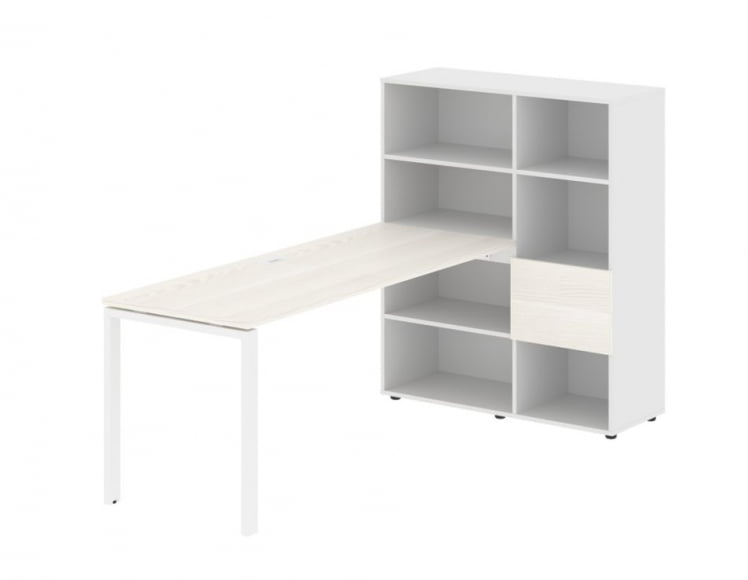 Рабочая станция ЕДИС ЕУРСТ 1117 Ясень Траун Белый Белый / EDIS EURST_0