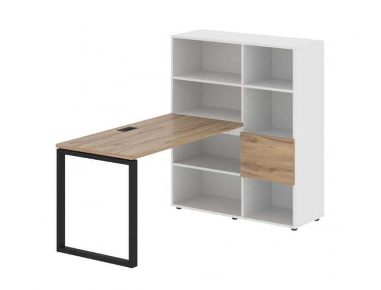 Рабочая станция ЕДИС ЕКРСТ 1113 Дуб Денвер светлый Черный Белый / EDIS EQRST_0