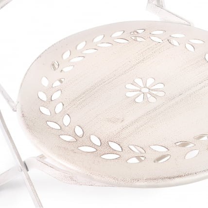 Комплект (стол + 2 стула) Сеcрет де Маисон Моникуе (мод. ПЛ08-6241.6242) металл, стол:62*73, стул: 48*40*93, Античный белый (Антикуе Вхите) / Secret de Maison Monique (mod. PL08-6241.6242) (Antique White)_6