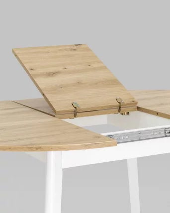 Стол раздвижной Рондо 100-135 Дуб/белый / Rondo_3