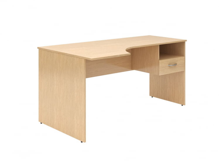 Стол письменный левый СЕТ160-1 Л c подвесной тумбой Легно Светлый / SET160-1 L c_0
