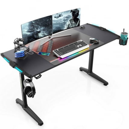 Стол для компьютера (для геймеров) ЕУРЕКА ГИП 55 Блаcк / EUREKA GIP Black_5