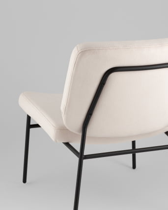 Кресло Эбигейл велюр молочный_6